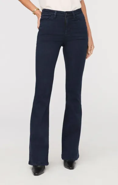 No Sweat Denim High Rise Flare - Dusk Blue